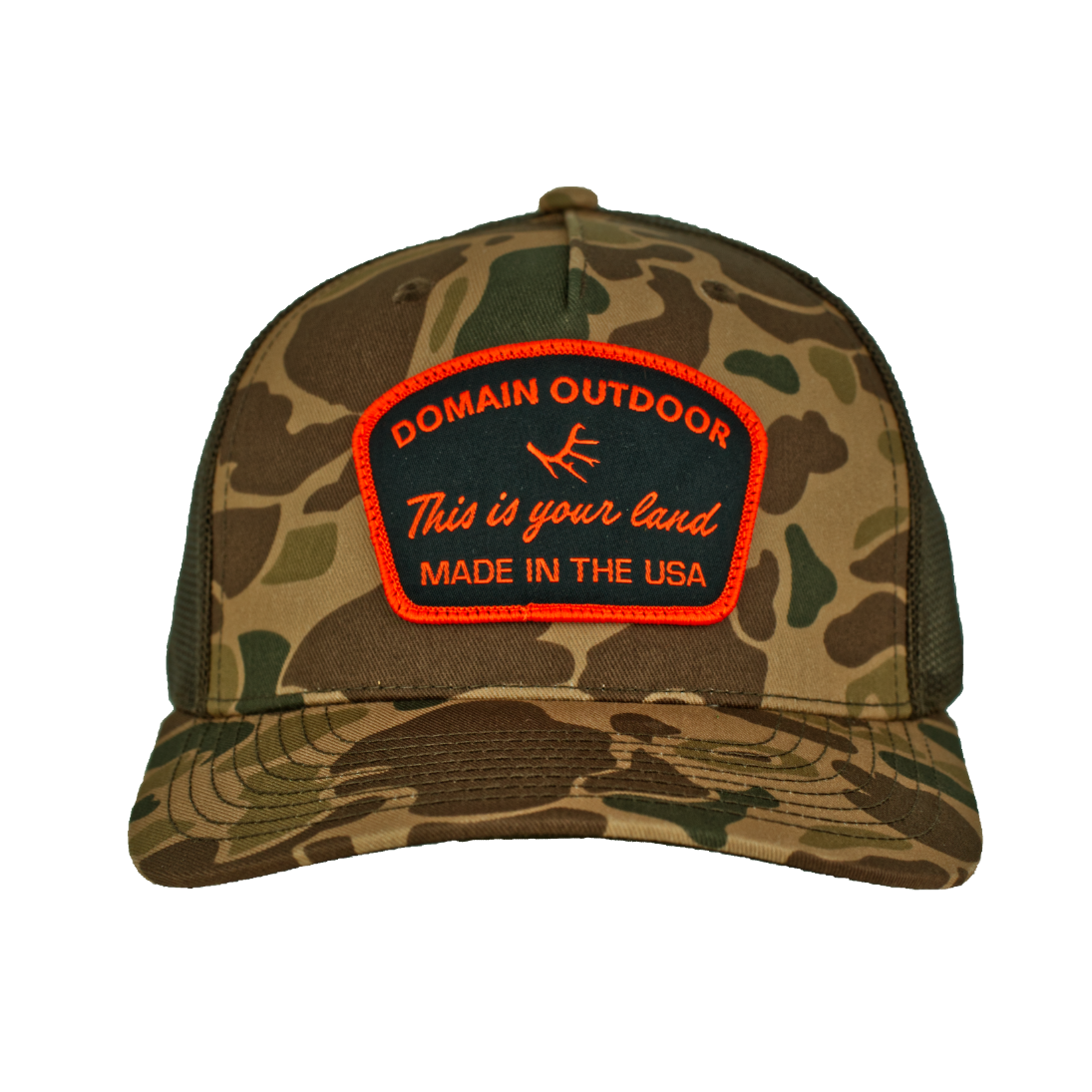 Brown Camo Patch Hat
