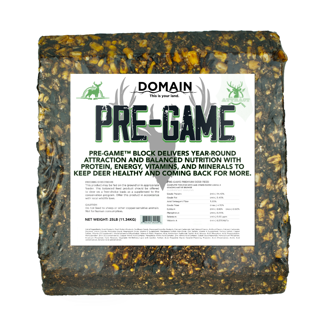 Pre Game 25LB Deer Feed Block